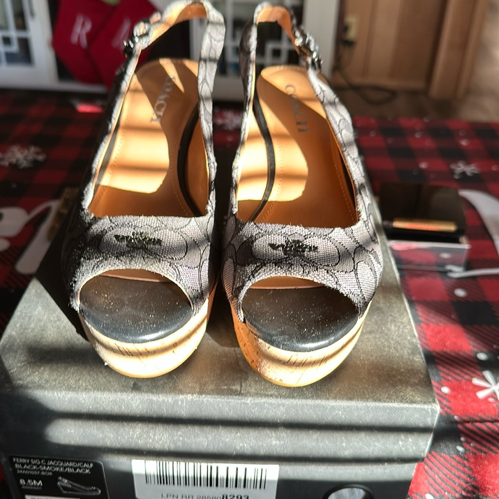 Authentic Coach Wedges Size 8.5